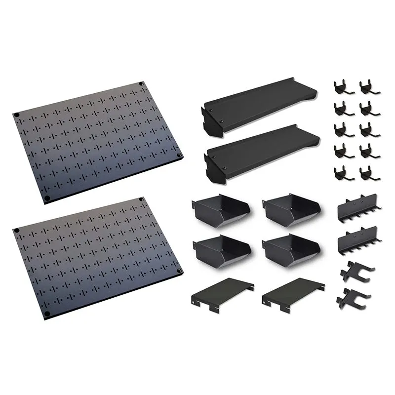 CLIP-FIT 2 Pegboard and Accessories Pack 600mm x 400mm - Black