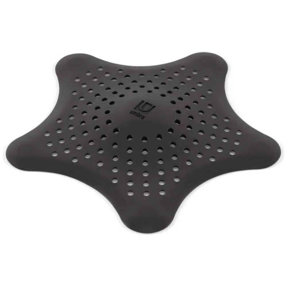 Umbra Starfish Hair Catcher Drain Cover Black Silicone Bath Shower