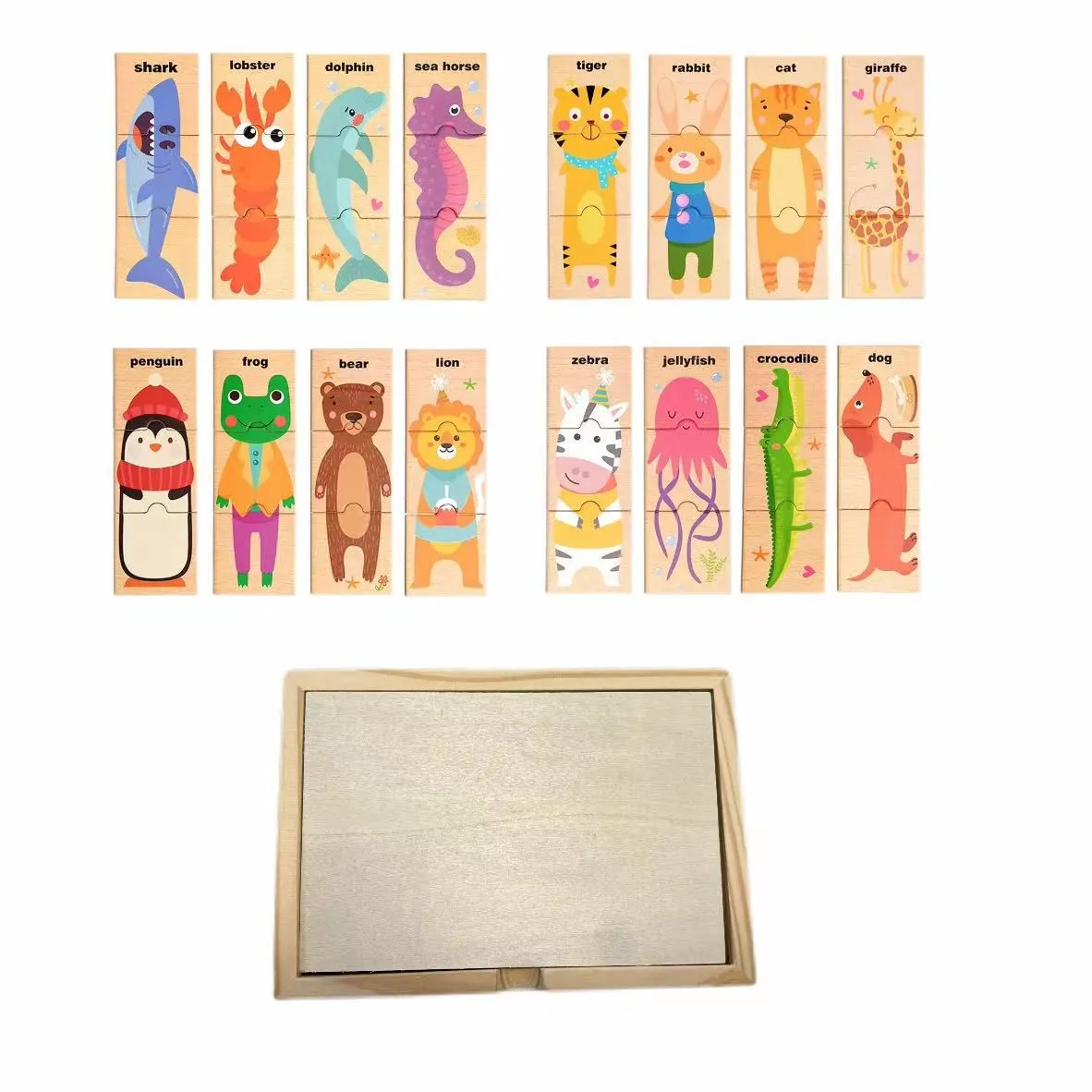 Montessori Wooden Animal Puzzle - Kids Learning Toy