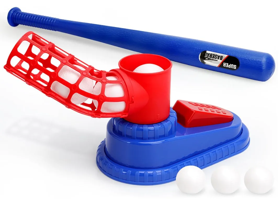 SamMag Biz Automatic Pitching Machine, Kids Baseball Set, 3 Baseballs