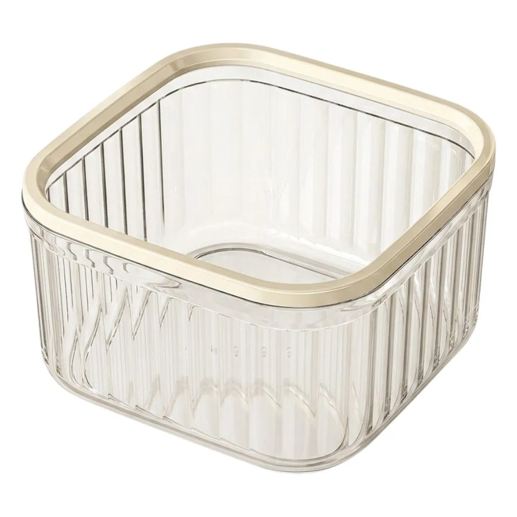 Modern Ribbed Storage Organiser- Transparent