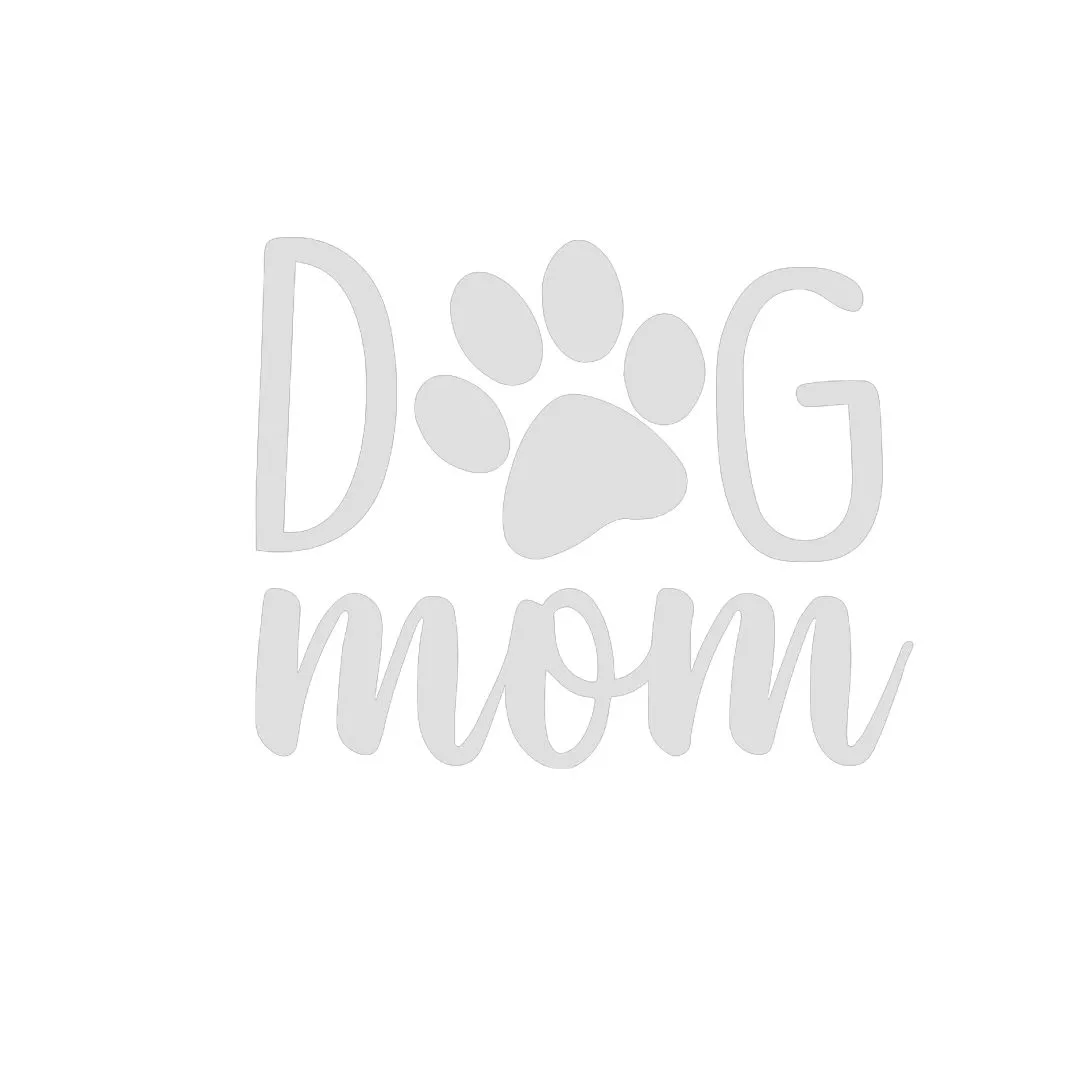 Dog Mom - Car Decal Vinyl Sticker - White