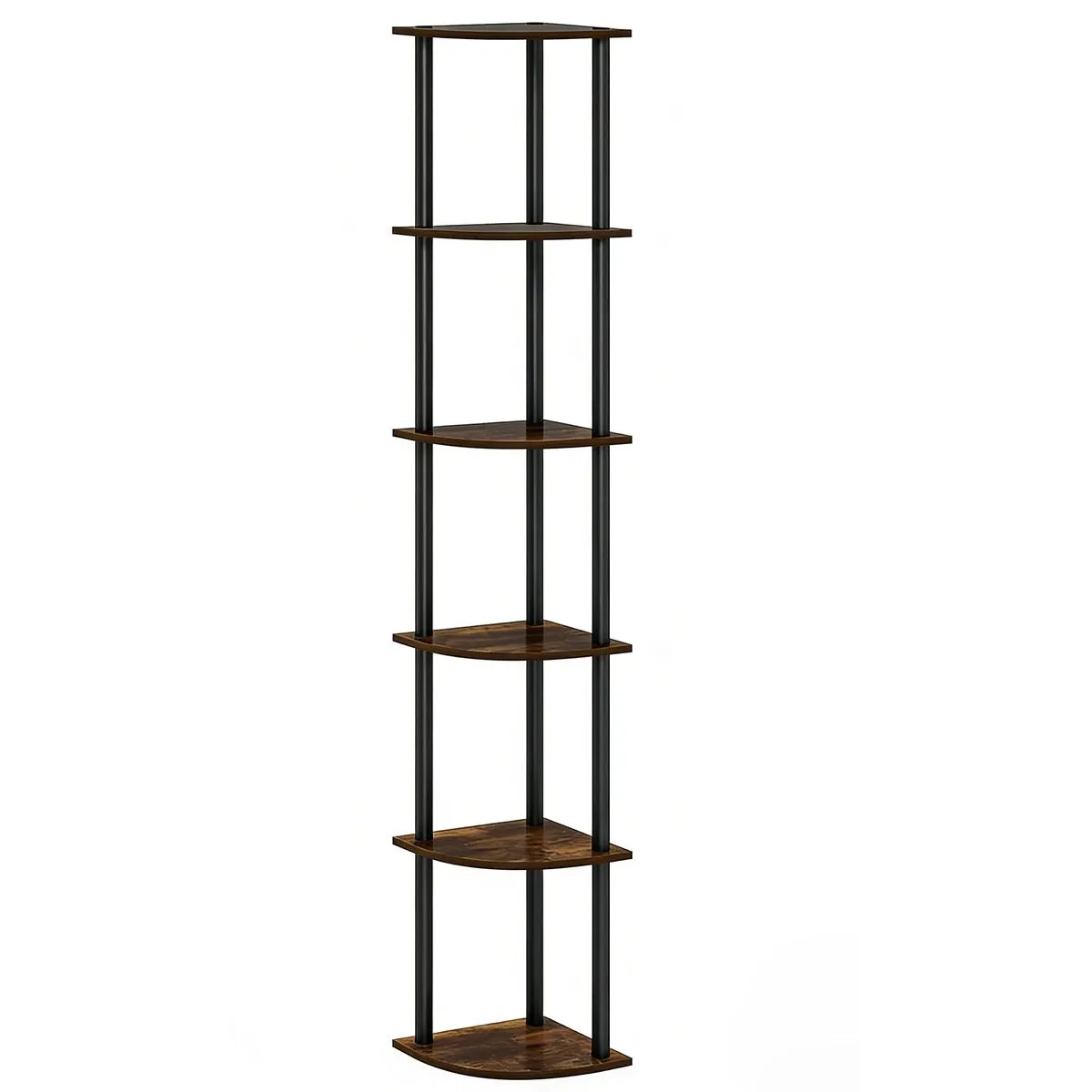 6-Tier 152cm Corner Shelf, Freestanding Plant Rack for Living Room, Bath - Brown