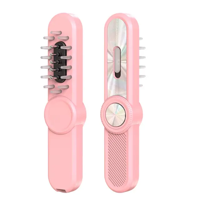 Three-in-one Scalp Massage Comb with Detachable Hair Oil Applicator - Pink