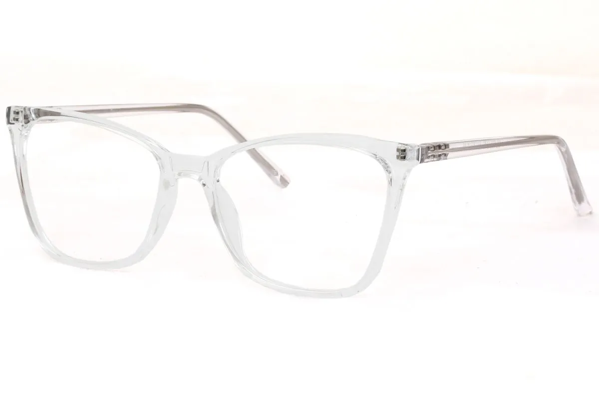 Aweh Eyewear Blue Light Blocking Glasses for Computer/Phone/TV - SL495 - Crystal & Silver