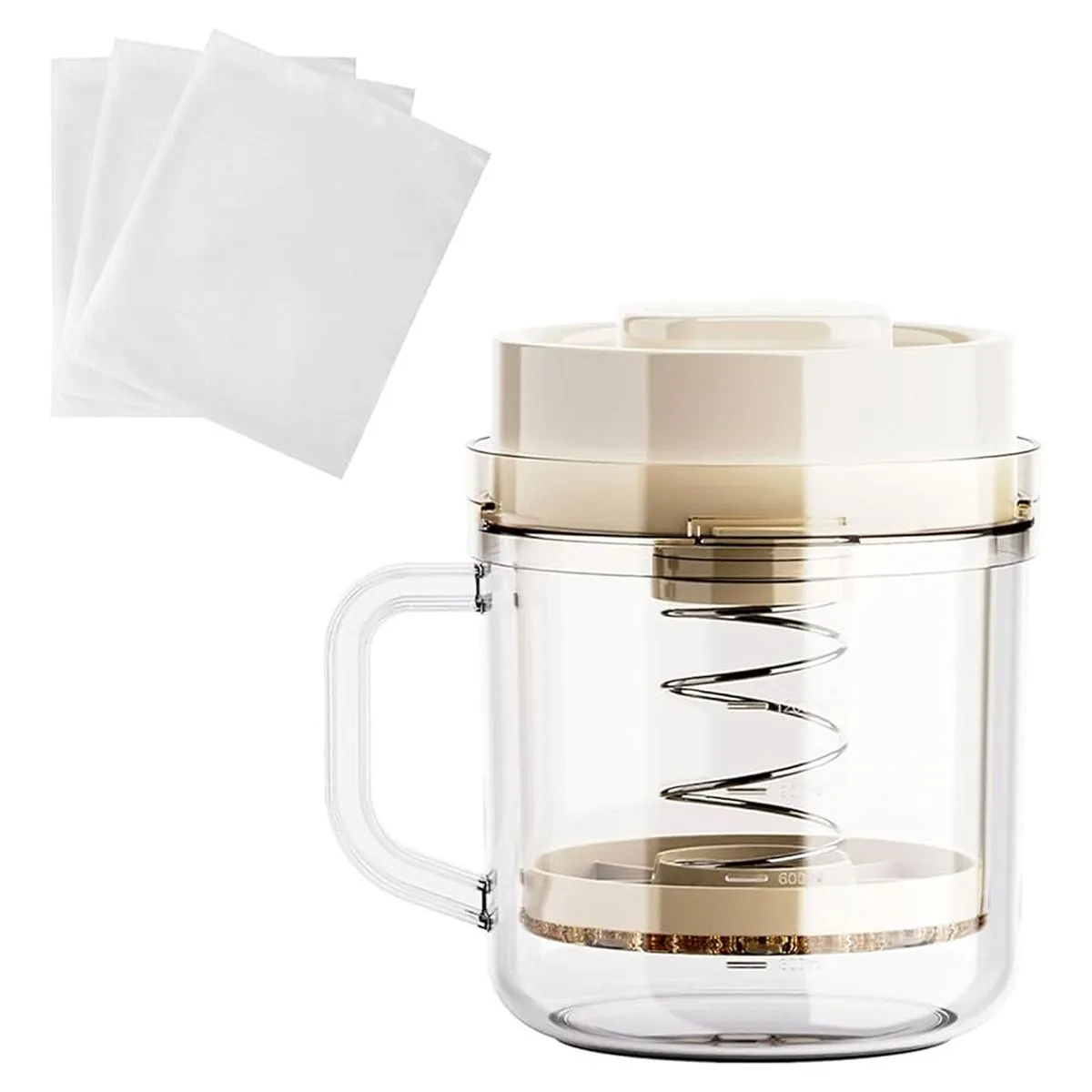 Greek Yoghurt Strainer 1100ml - 3 Ultra-Fine Mesh Bags, BPA-Free Maker