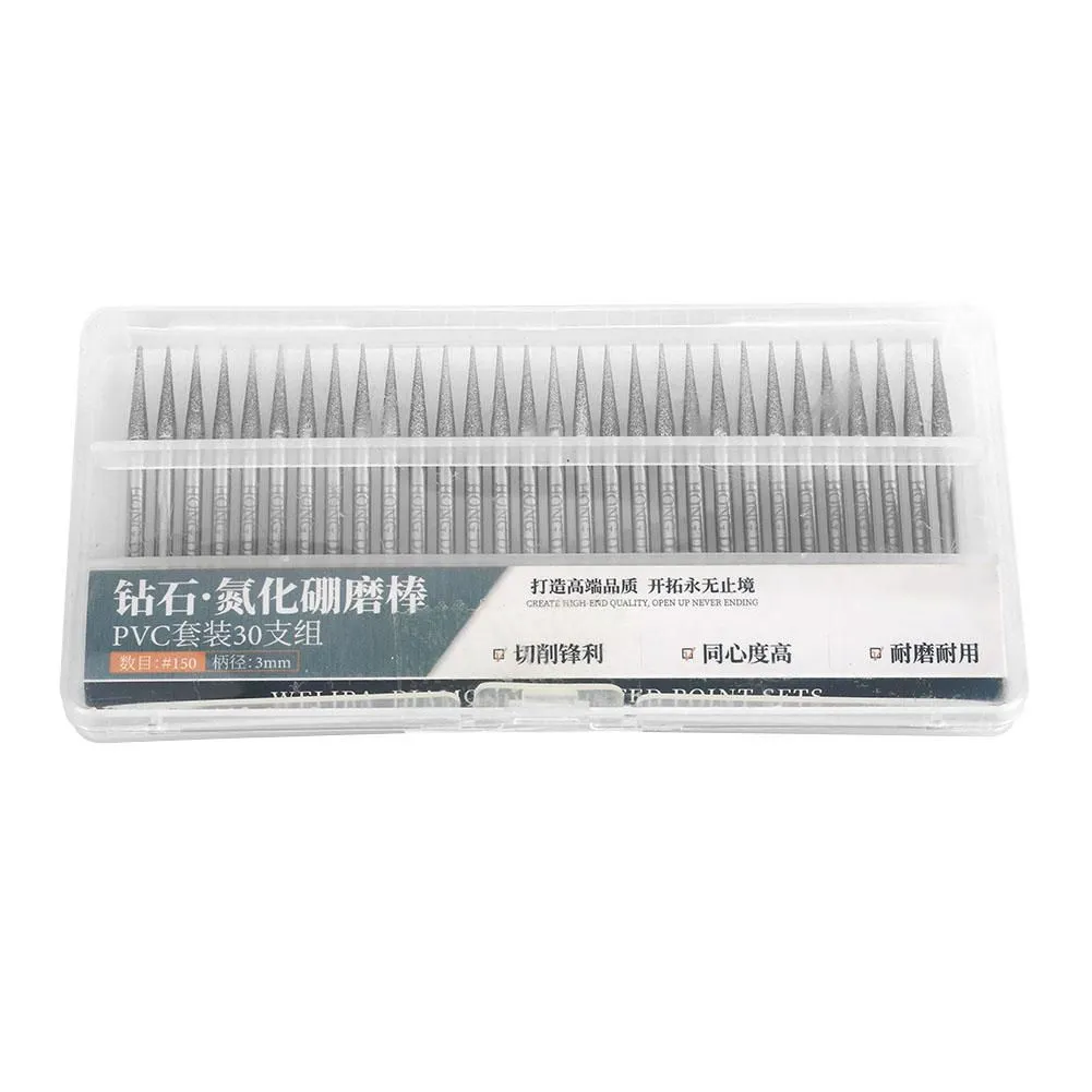 30-Piece 10 Pointed Grinding Needle Kit for Electric Engraving & Carving