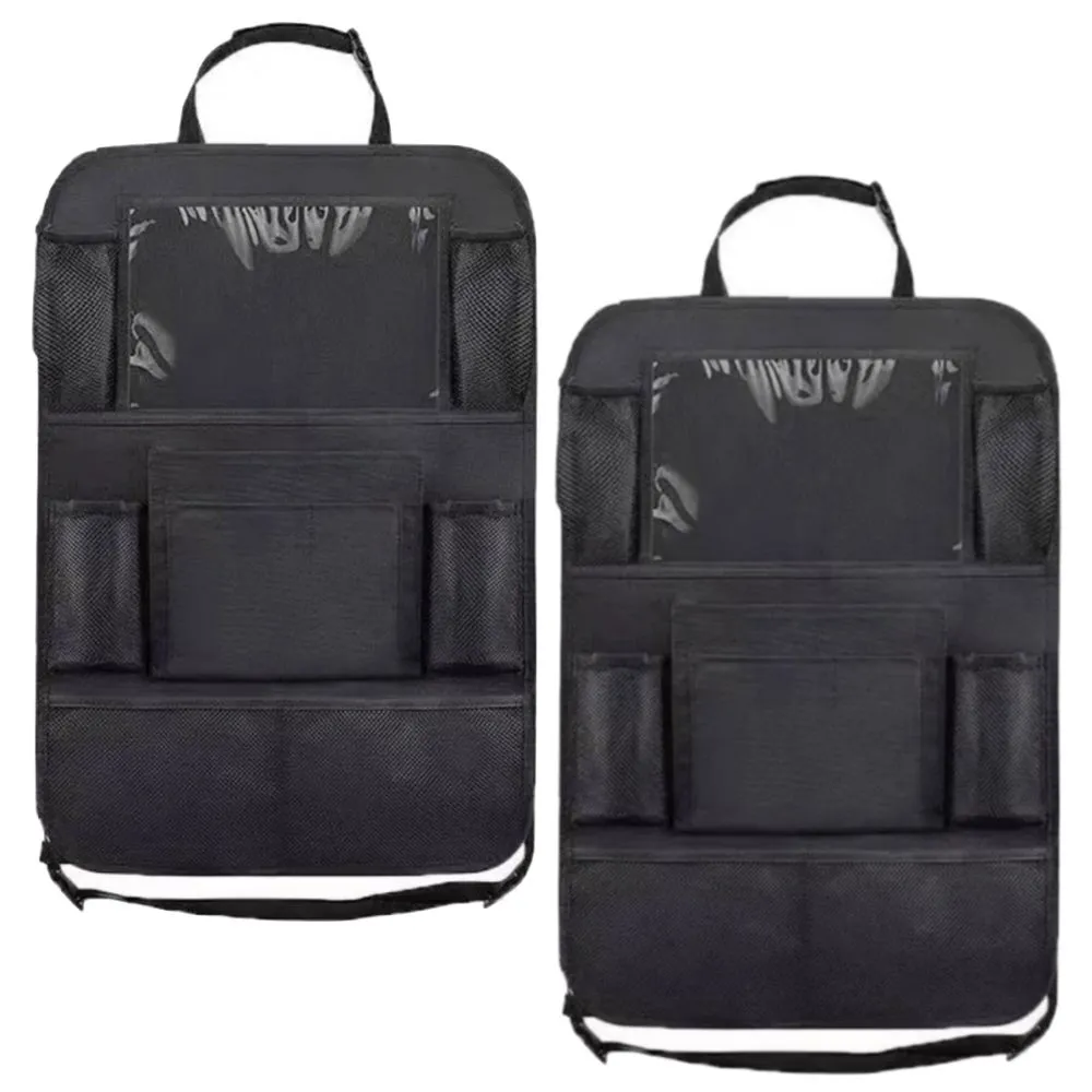Auto Motor Car Adjustable Back Seat Travel Organiser Set Of 2 (41x61cm)