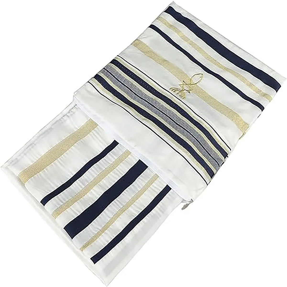 Jewish Prayer Shawl, Square Scarf - Black, White