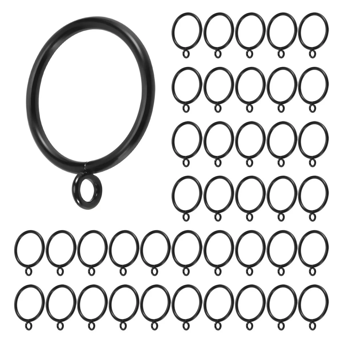 40 Pack 1 5 Inch (38Mm) Inner Diameter Metal Curtain Rings