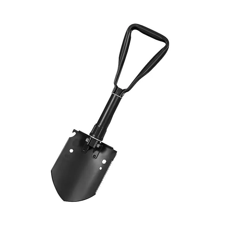 High-Grade Steel Military Folding Shovel With Carry Bag - Black