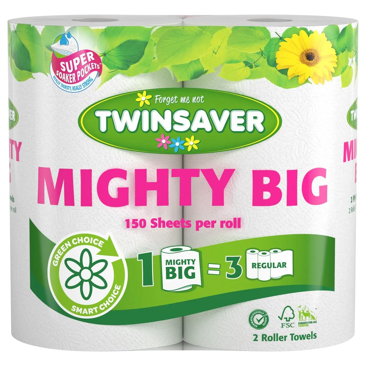 Twinsaver Mighty Big Roller Towel x2