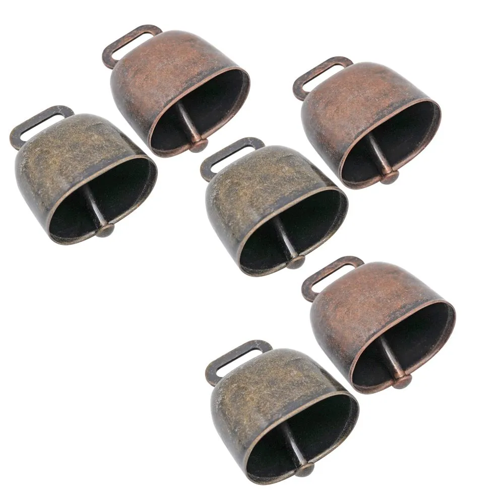 Pet Cow Horse Sheep Grazing Copper Bells Set of 6 (3.5cm)
