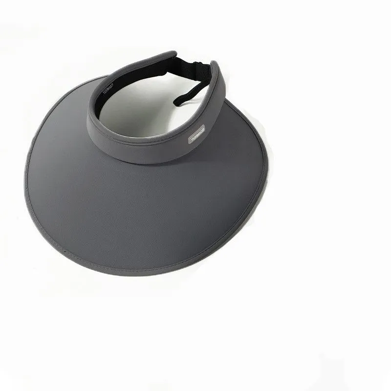 Foldable brim sun hat sun hat double-sided ice silk hat Sun hat - Grey