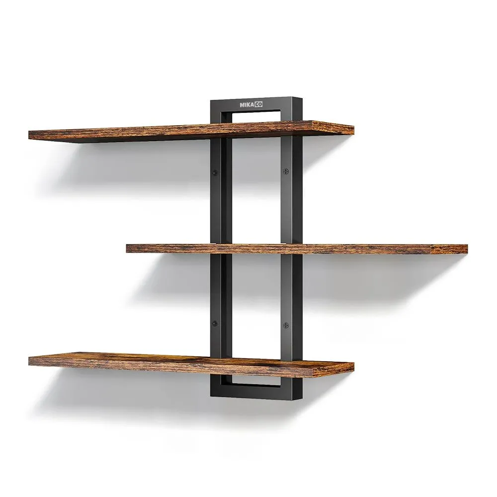 MIkaco Wall-Mounted Wood 3 Shelves