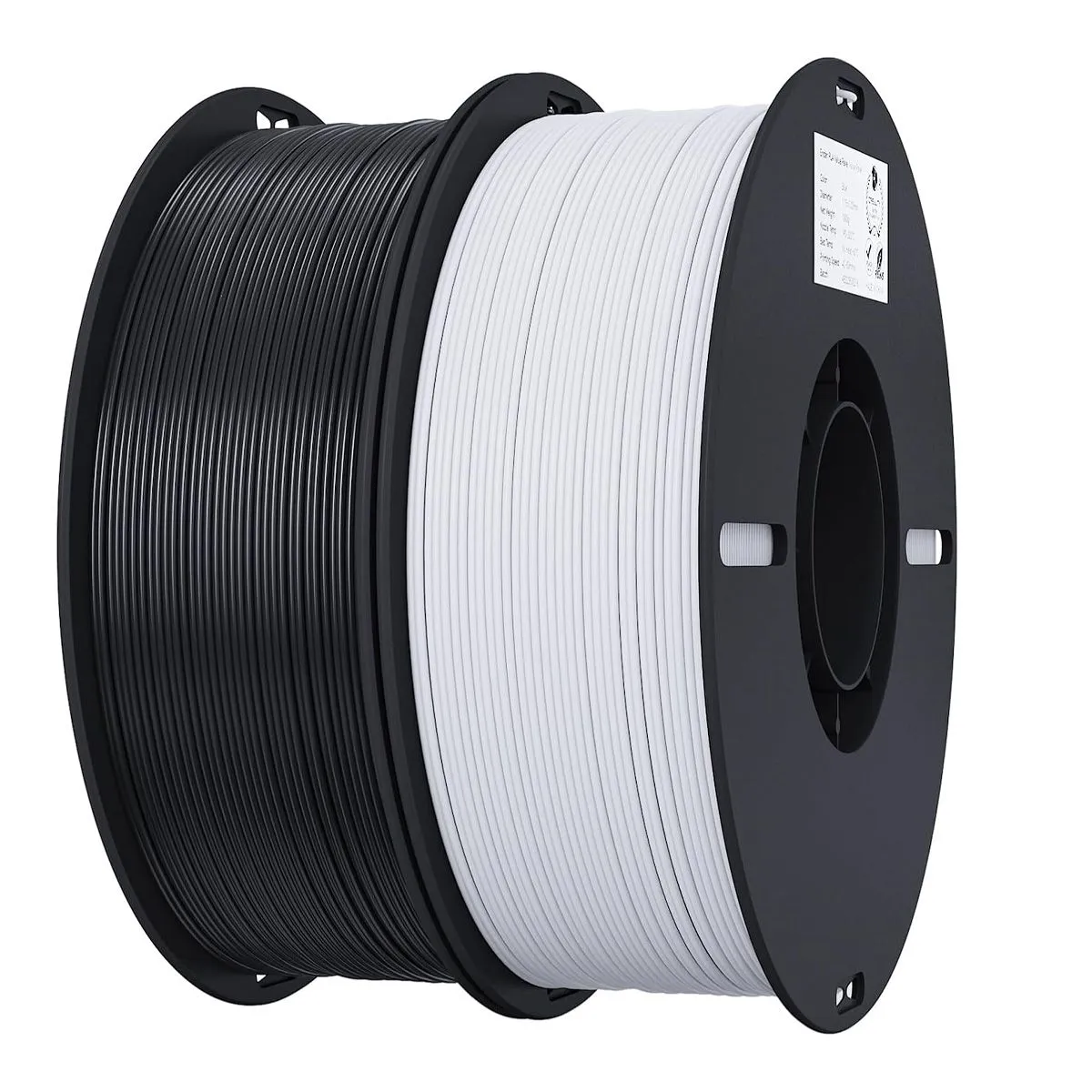 2kg PETG 3D 1.75mm consumables value set (black and white) - Black-White