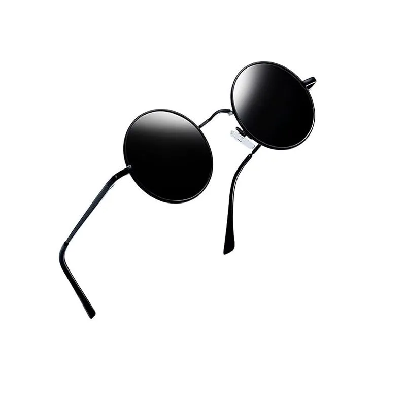 Unisex Metal Round Sunglasses Polarized Uv400 Adjustable 0 to 30