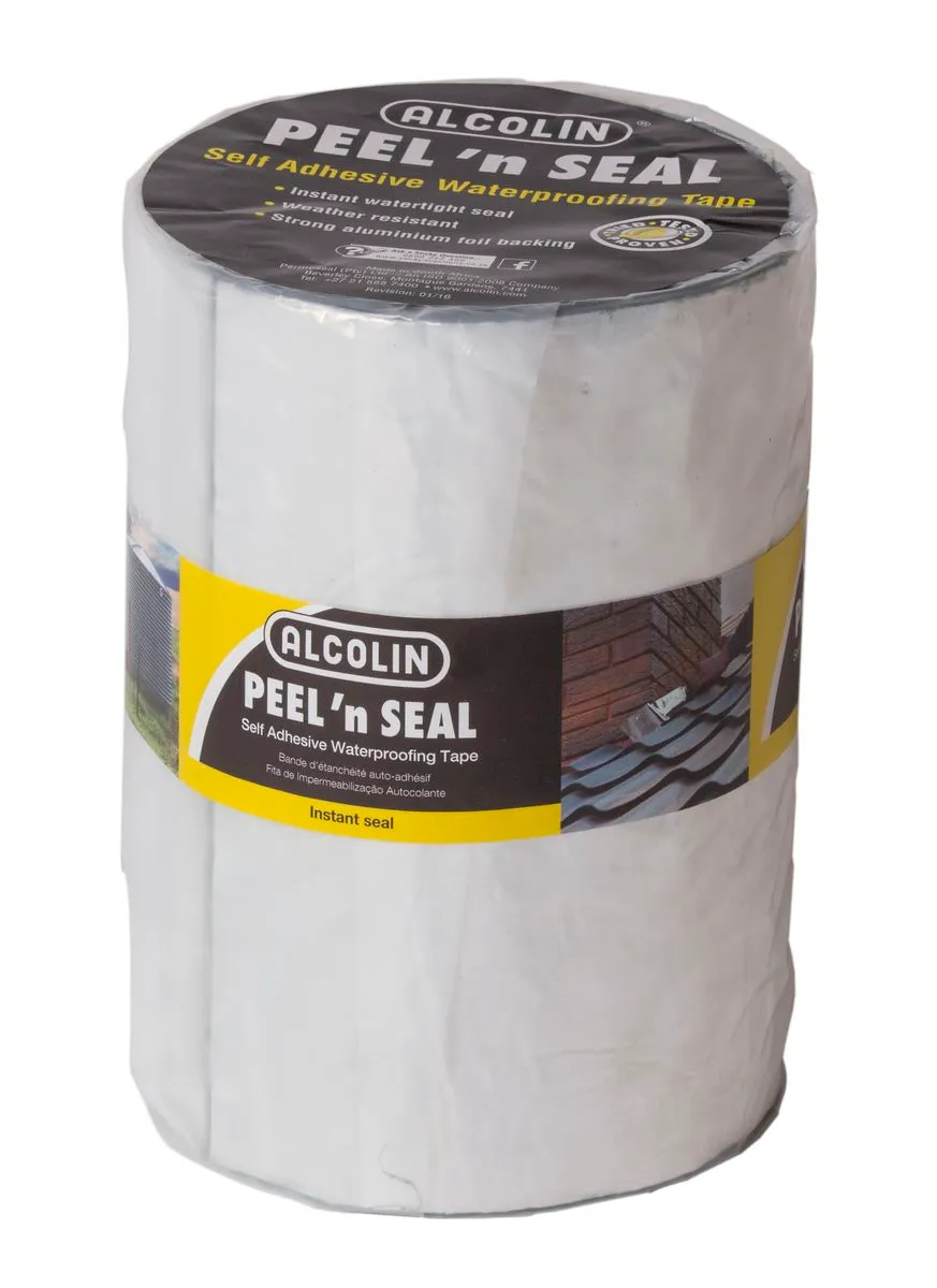 Alcolin Peel 'N Seal- Self-Adhesive Waterproof Flashing Tape - 150mm x 2.5m