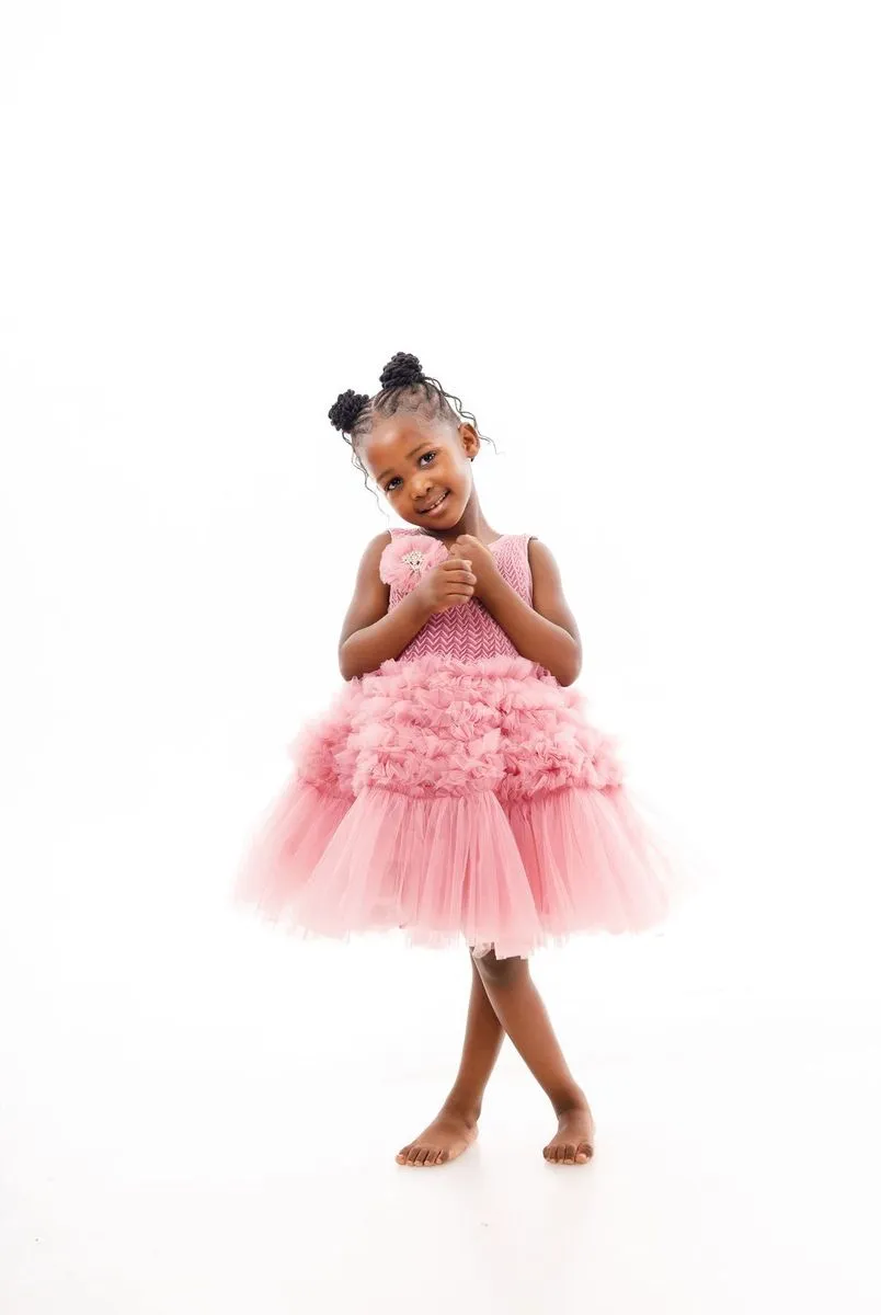 3D Occasional Dress - Pink