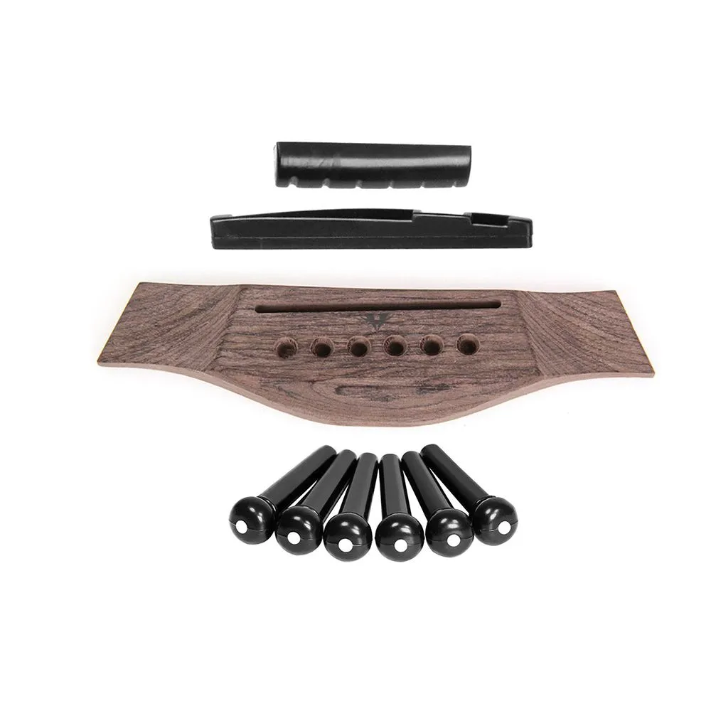 ALANES Acoustic Guitar Bridge Saddle Nut Pins Set Replacement Accessories