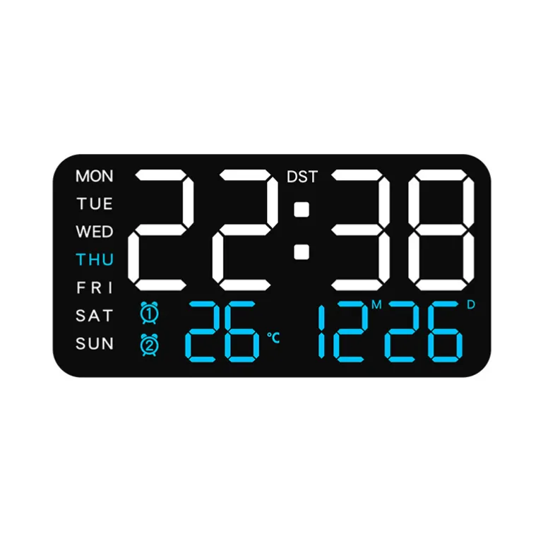 Multi-Functional Minimalist Digital Display Borderless Electronic Clock
