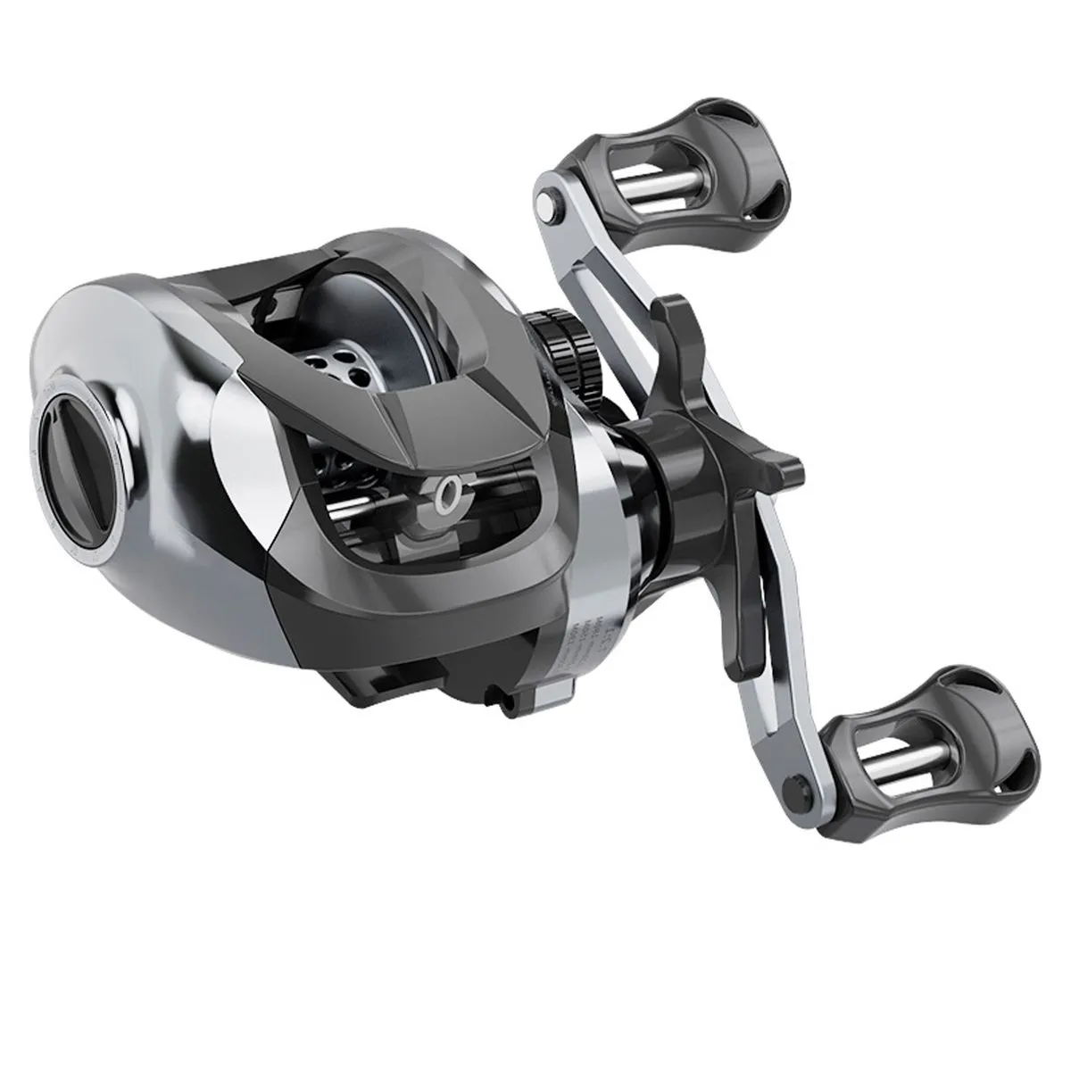 Baitcasting Fishing Reel - Metal Bearings Bait Caster Reel - Left - Black