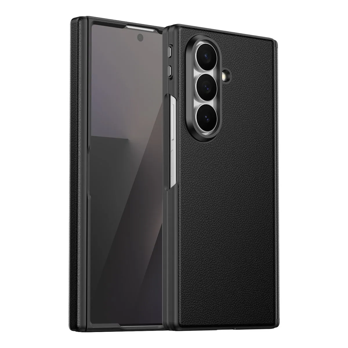 Phone Case Compatible With Samsung Galaxy Z Fold6 Hinge Coverage Case - Black