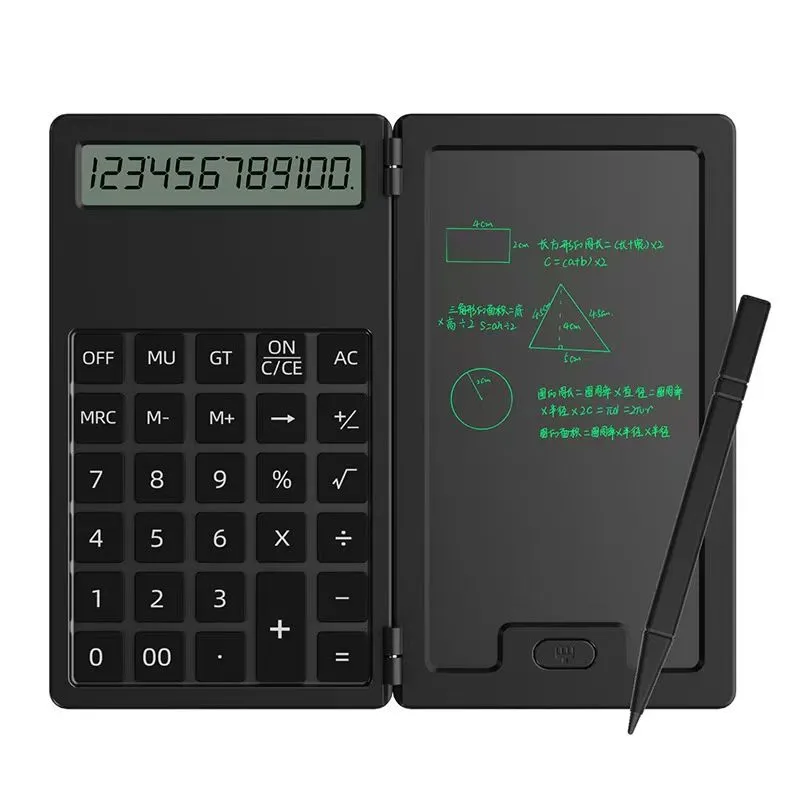 Desk Calculator, Desktop Small Calculators with Writing Notepad