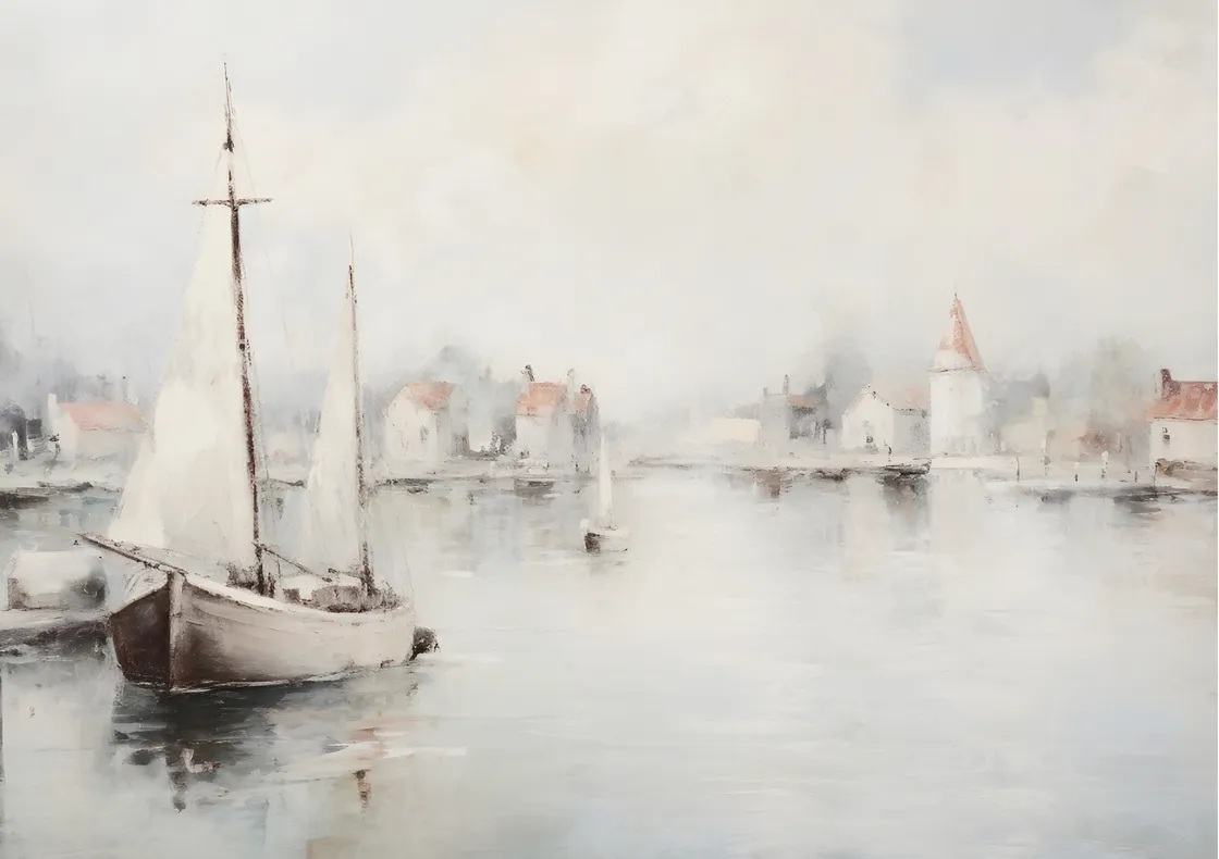 Wall Art Canvas - Boat on the lake