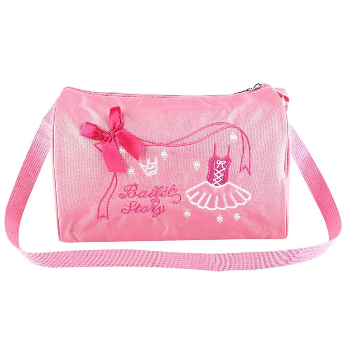 Girls Shoulder Bag Ballet Dance Travel Bag Kid Swim Backpack Sport Tote - Pink