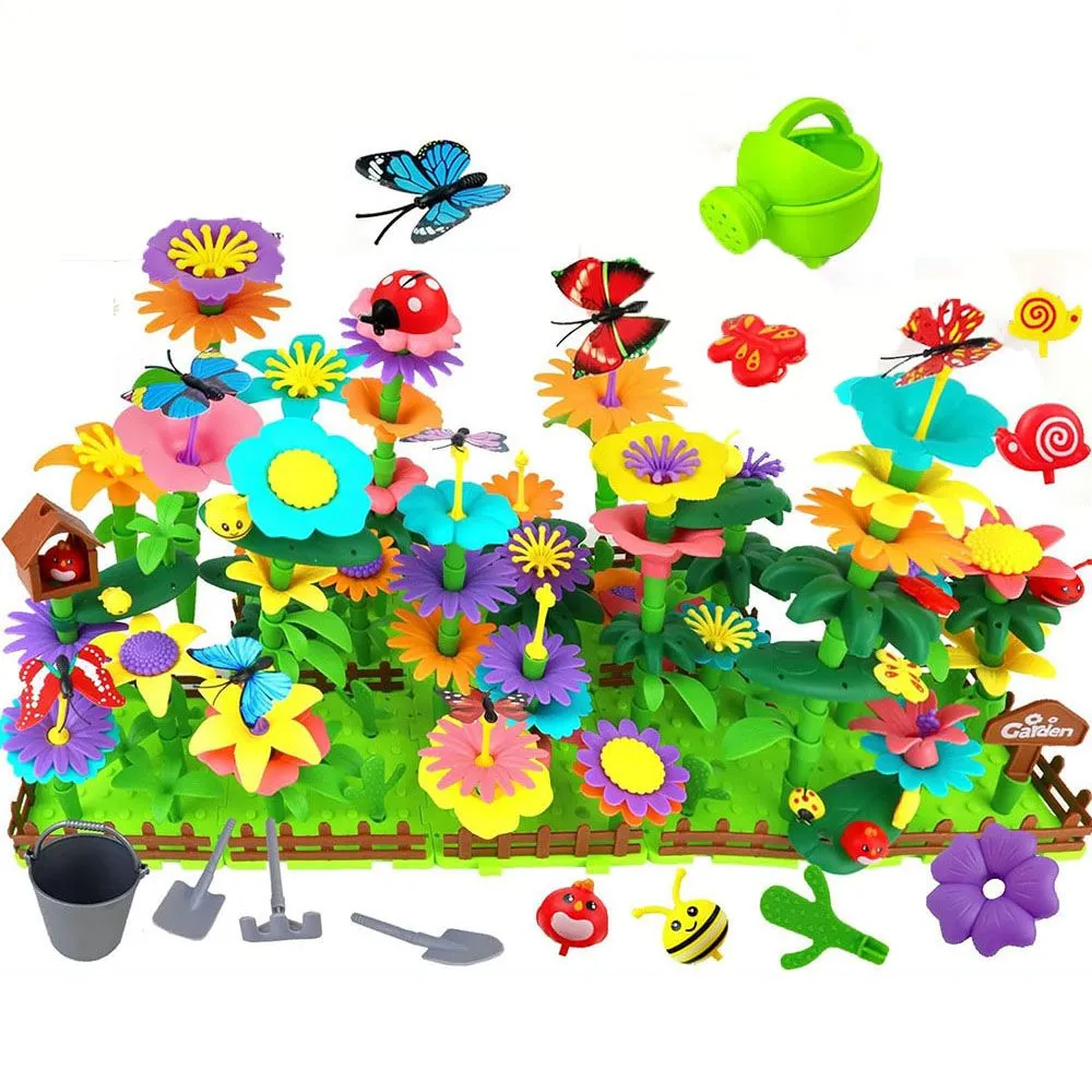 282 PCS DIY Flower Garden Building Toy Set Educational Block Creativity Toy