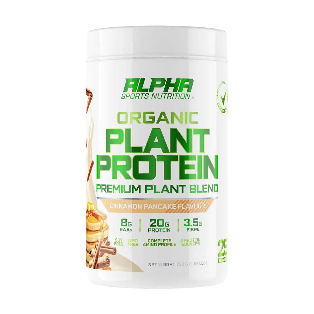 Alpha Sports Nutrition Organic Plant Protein - Cinnamon Pancake - 750g