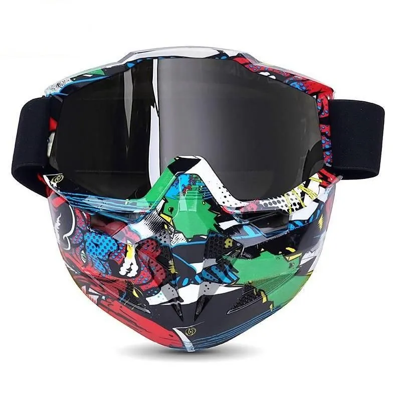 Full Face Motorcycle GelSoft Paintball Airsoft Mask Game MAS2110 MixedArt