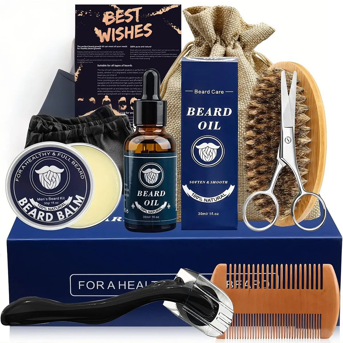9pcs Men's Beard Care Kit Men's Shaving & Grooming Sets Men's Gift Set