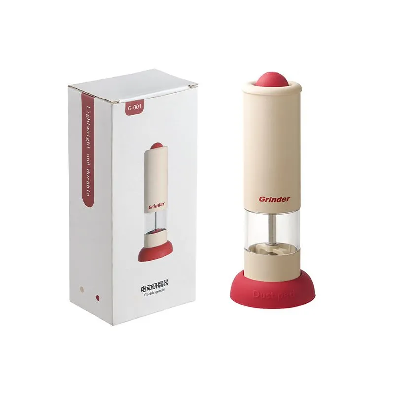 XRK-Electric Salt And Pepper Grinder Adjustable Granularity For Kitchen - Off-white