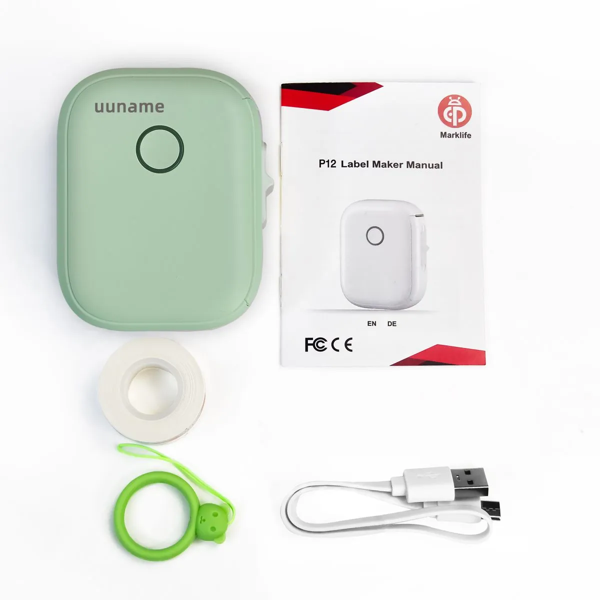 Marklife Mini Portable Sticker Thermal Bluetooth Barcode Label Printer-P12 - Green