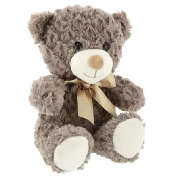 Sitting Bear Teddy Plush Toy 20cm Grey .
