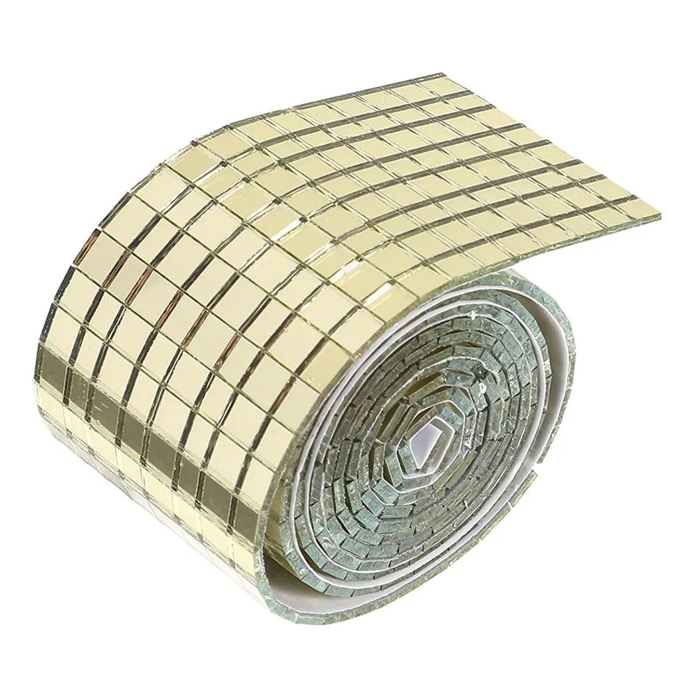Craft DIY Reflective Disco Mosaic Tile Sticker Roll - 1m - Gold