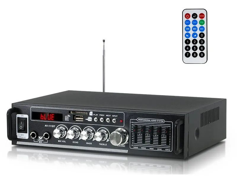 Home Amplifier with Equalizer, 5-Band EQ Audio Amplifier, RMS 60Wx2
