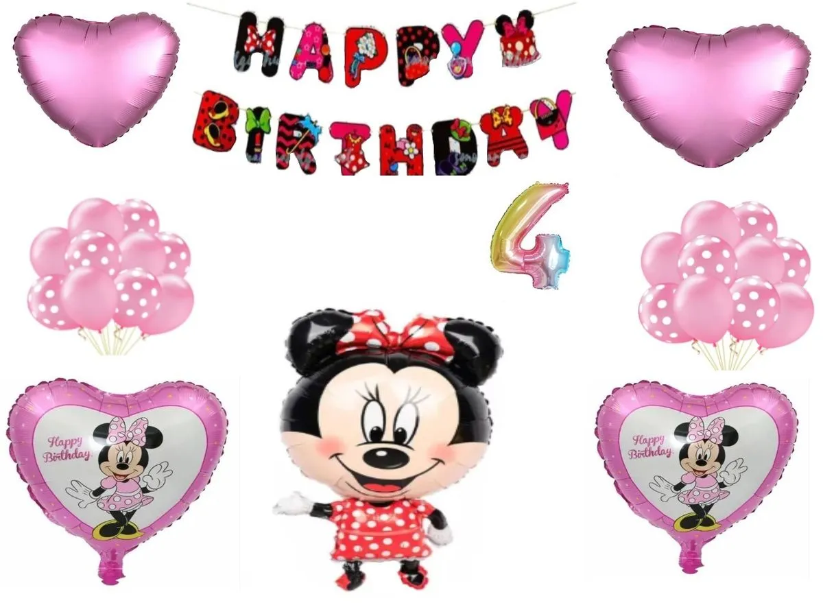 Minnie Mouse Birthday decoration for 4 years