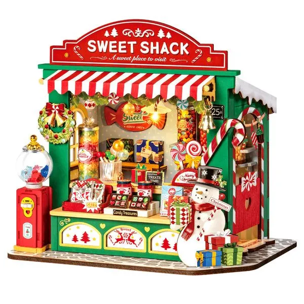 Rolife By Robotime Christmas Candy Stand DIY Miniature House