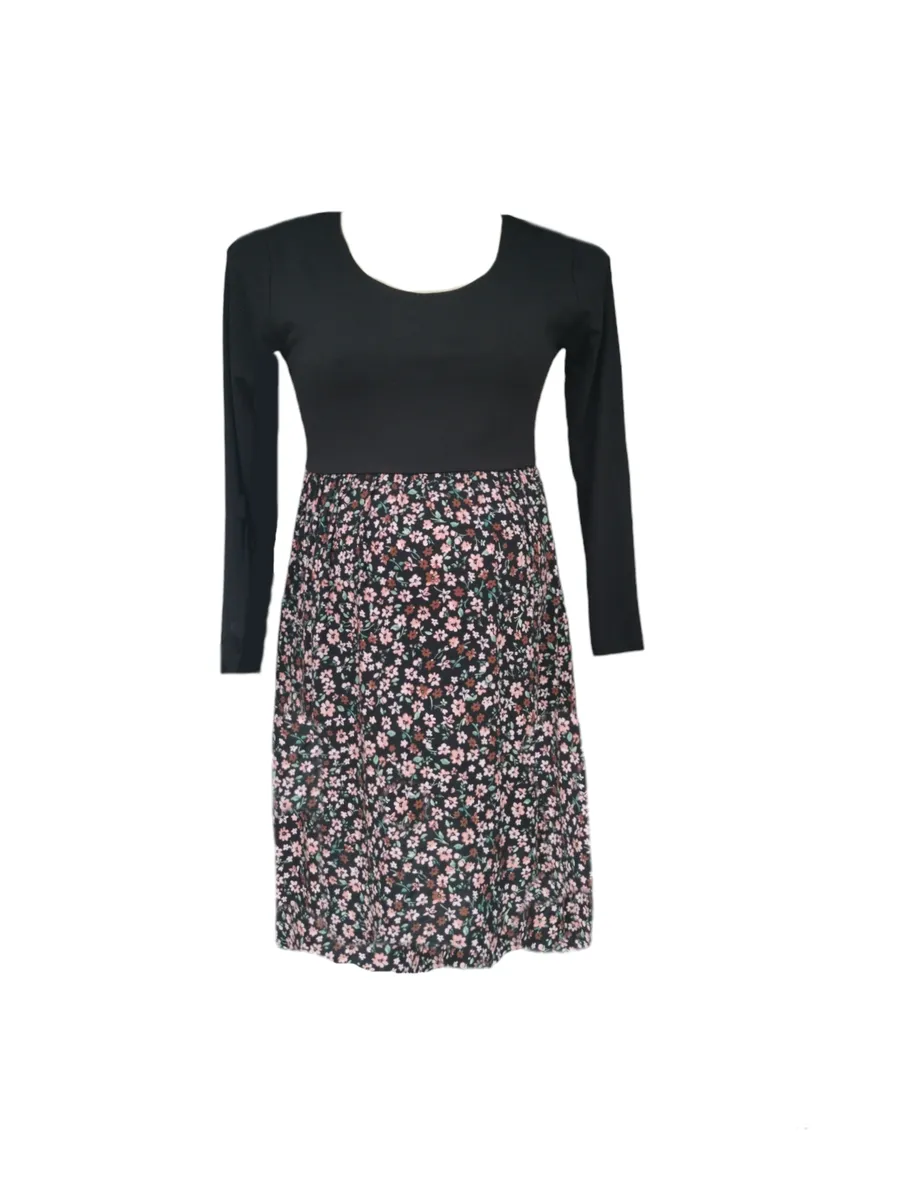 Absolute Maternity Long Sleeved Gathered Top Floral