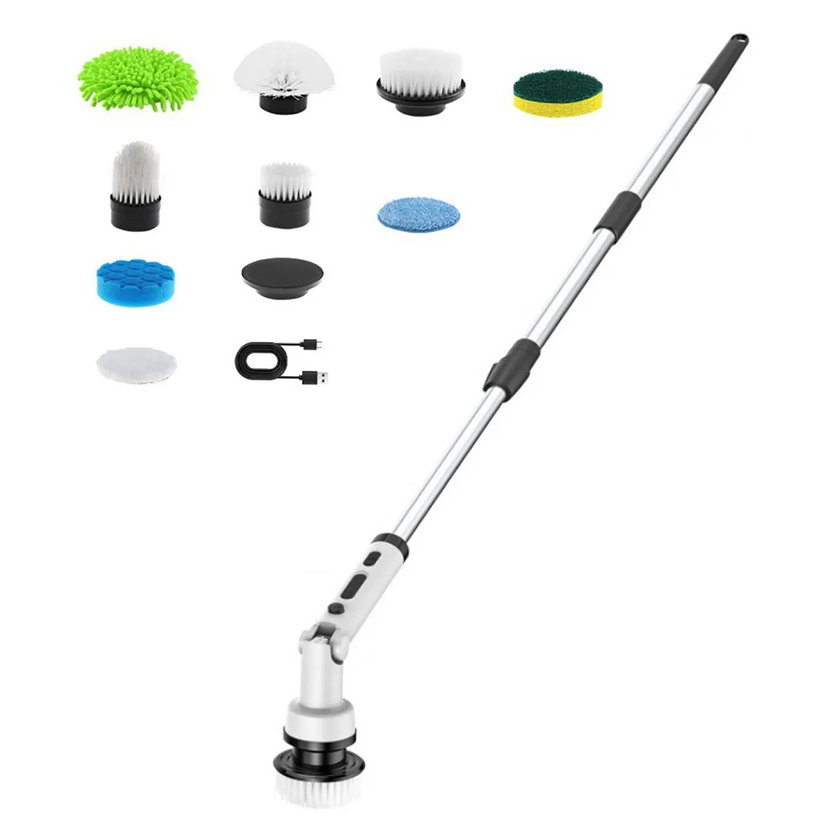 Rechargeable Electric Spin Scrubber Cordless Cleaning Brush Bathroom Cleaner