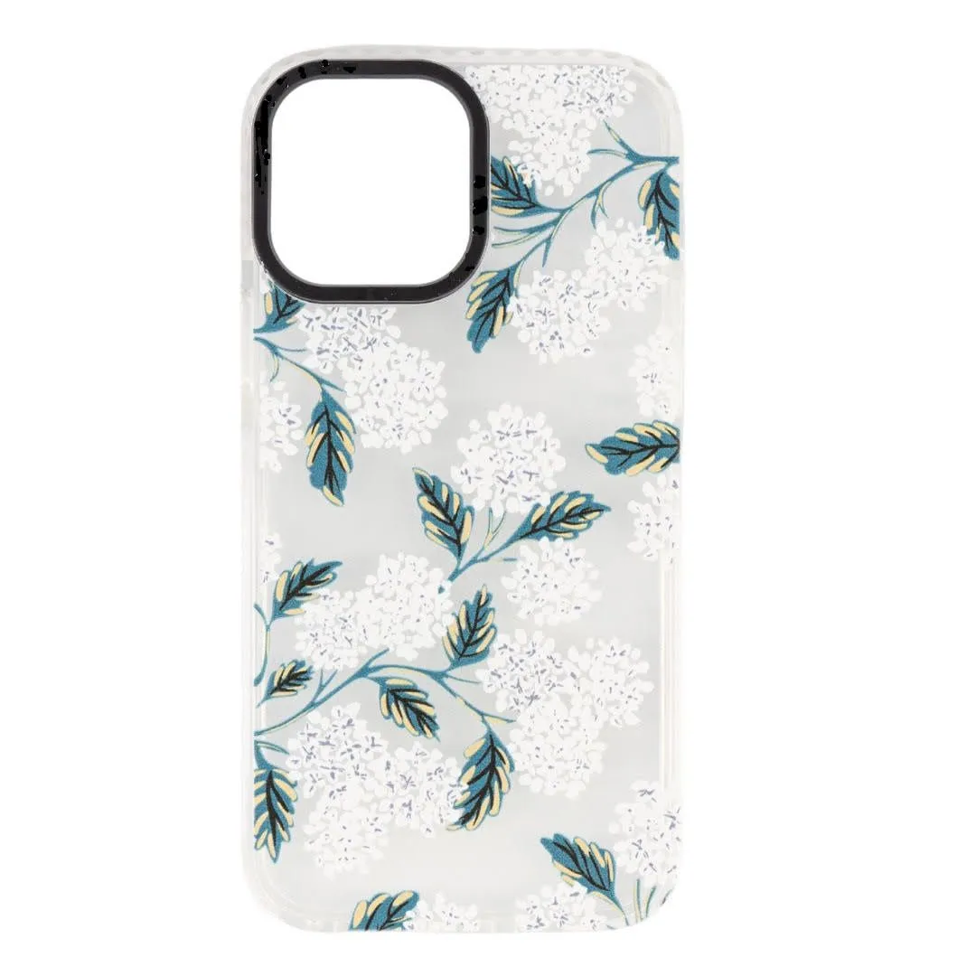 Gorgeous Hydrangea Cover For iPhone - Transparent with White, Green & Yellow