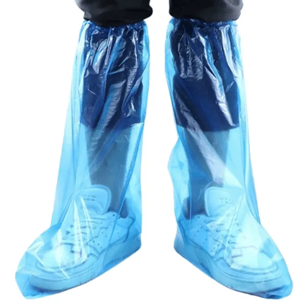 Anti-Slip and Water-Resistant Disposable Shoe Covers - Pack of 20 - Blue
