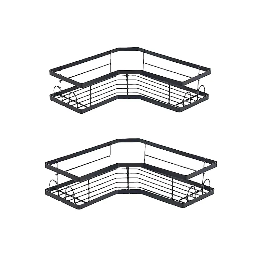 2 Pieces Bathroom Triangle Basket Storage Rack, Bathroom Storage Rack