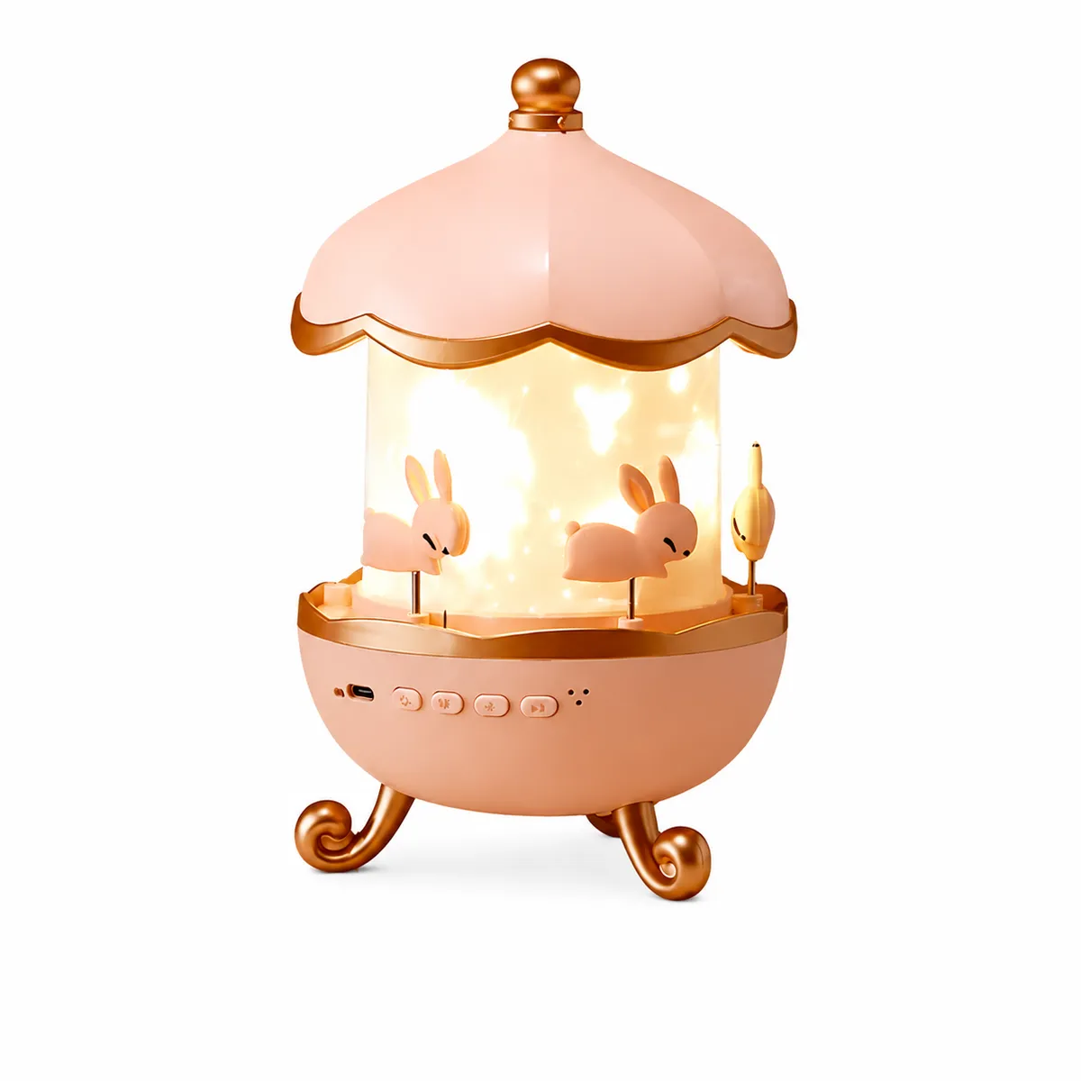 Bunny Carousel Night Light Projector Lamp