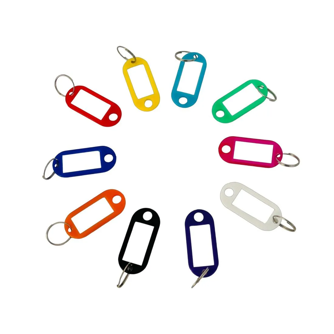 Soft Type Plastic Key Ring Tags 10 Colors - Multicolor-50