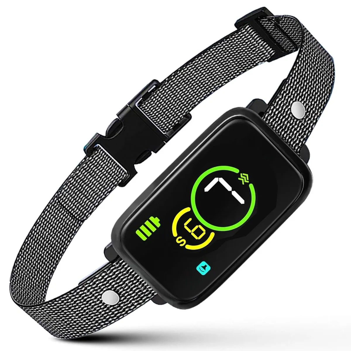 Smart Dog Bark Collar - 7 Adjustable Sensitivity, IP67 Black