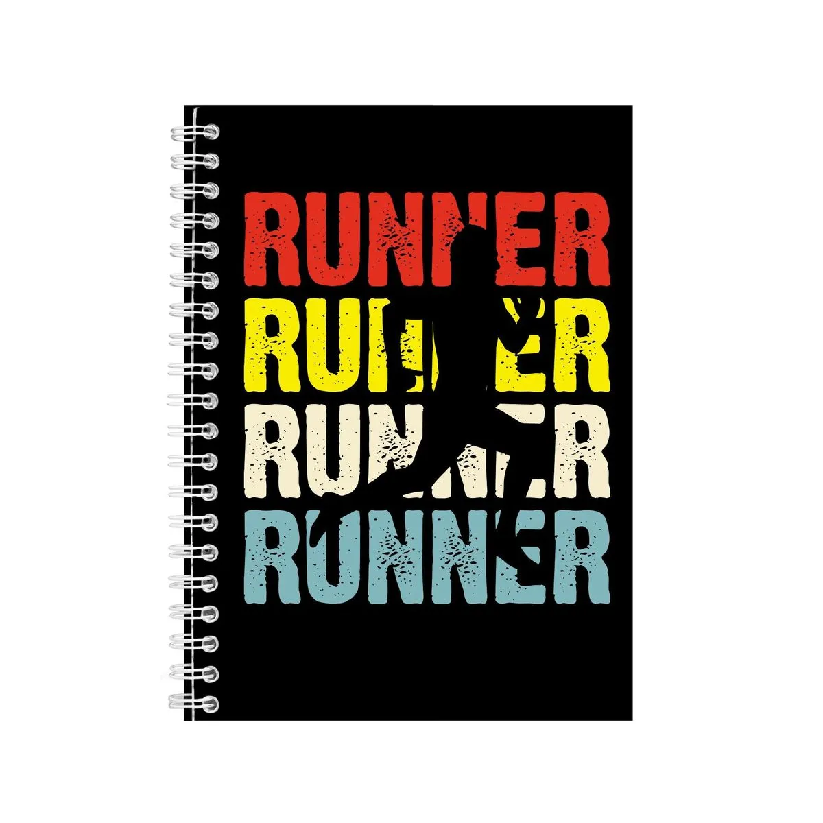 Runner A5 Notebook Spiral and Lined Running Graphic Saying Notepad Gift 176